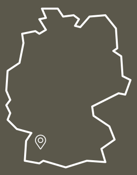 Angedeutete Deutschlandkarte mit Standort von Balingen im Süden Angedeutete Deutschlandkarte mit Standort von Balingen im Süden
