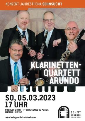 Arundo Veransltaltungsplakat Klarinettenquartett Arundo
