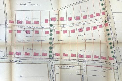 auf dem Bol und An der Burgendwand Kartenausschnitt der "Siedlung" in Balingen