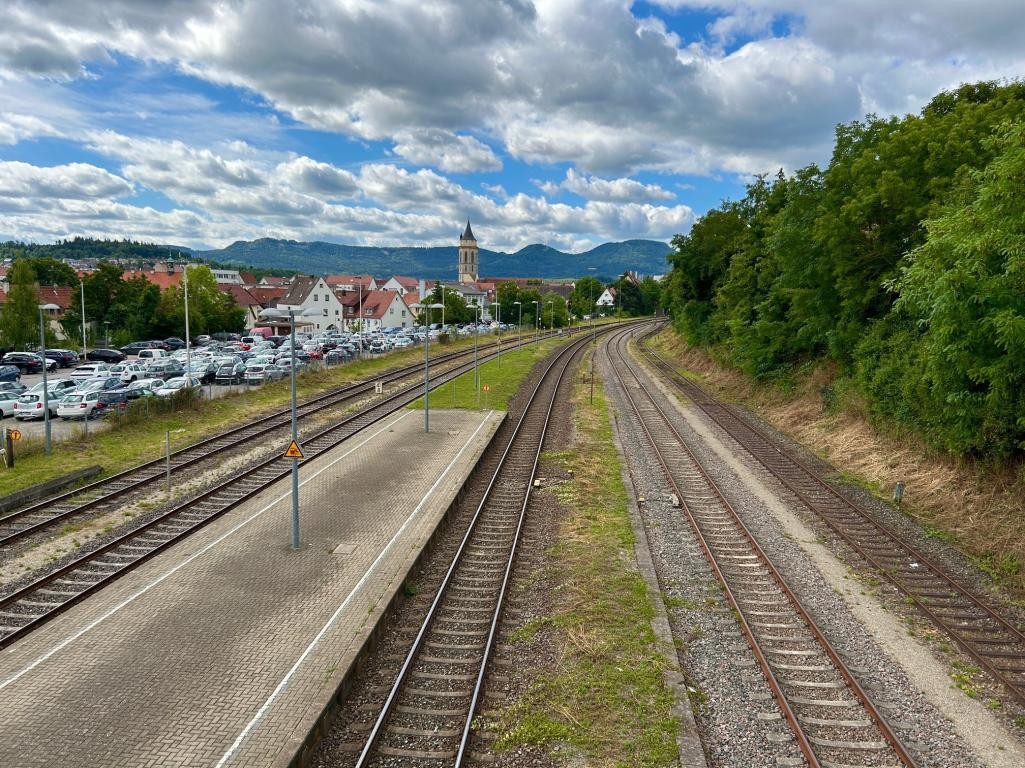 Blick auf das Schienennetz in Balingen Blick auf das Schienennetz in Balingen