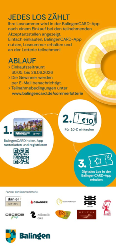 Bild mit Flyer der Sommerlotterie Bild mit Flyer der Sommerlotterie
