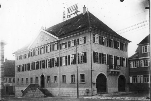 Das Balinger Rathaus um 1920. © Stadtarchiv Balingen 