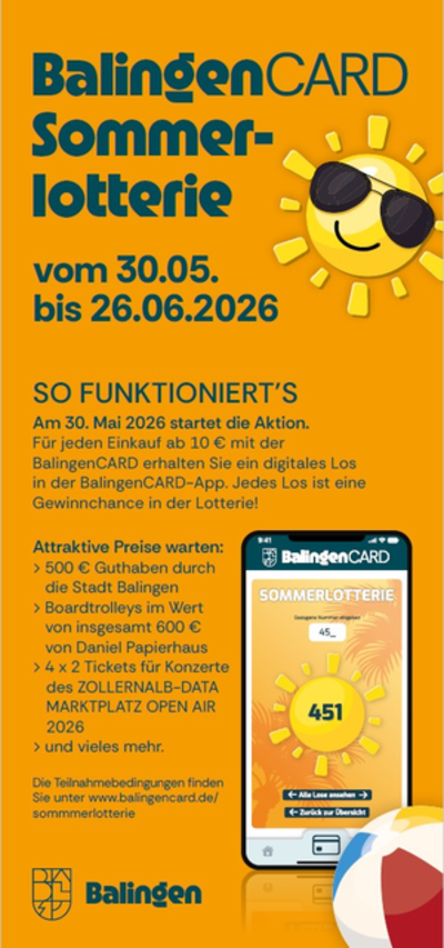 Bild mit Flyer der Sommerlotterie Bild mit Flyer der Sommerlotterie